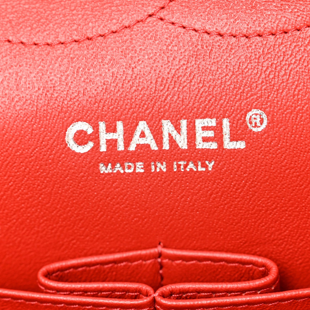 Chanel Lambskin Quilted Jumbo Double Flap Red