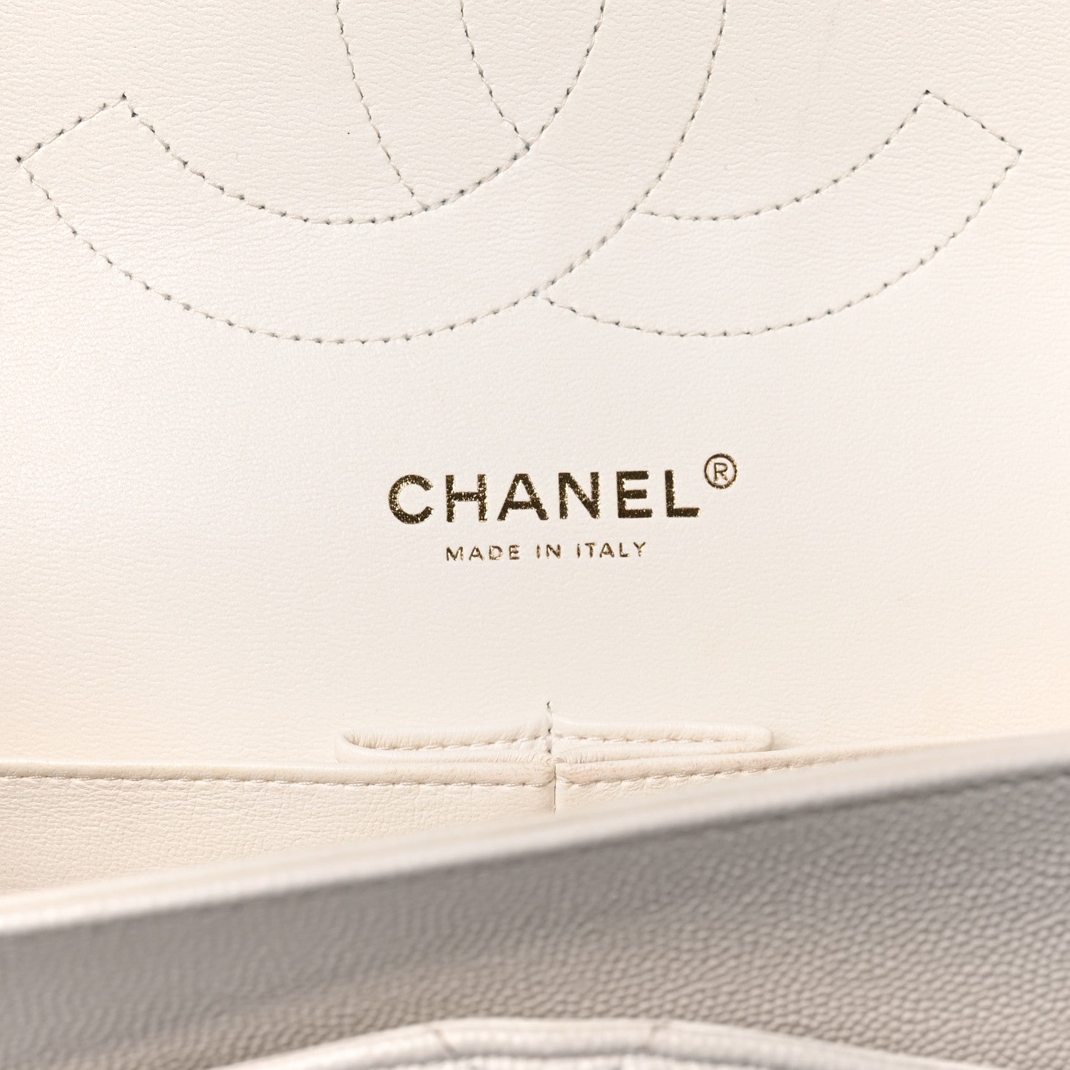 Chanel Caviar Quilted Jumbo Double Flap White