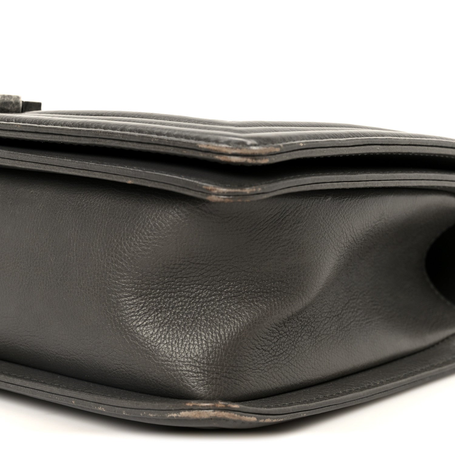 Chanel Calfskin Double Stitch New Medium Boy Flap Grey