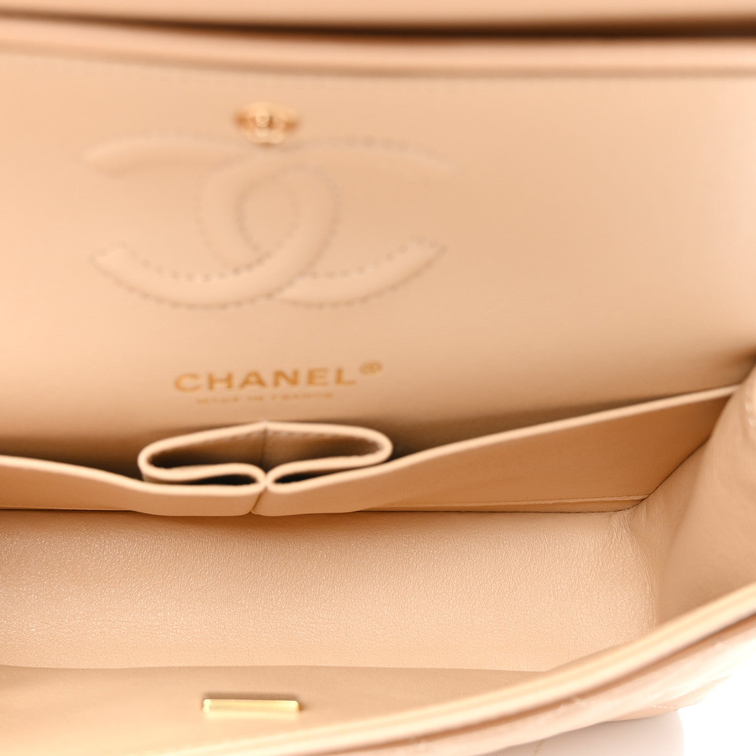 Chanel Caviar Quilted Small Double Flap Beige