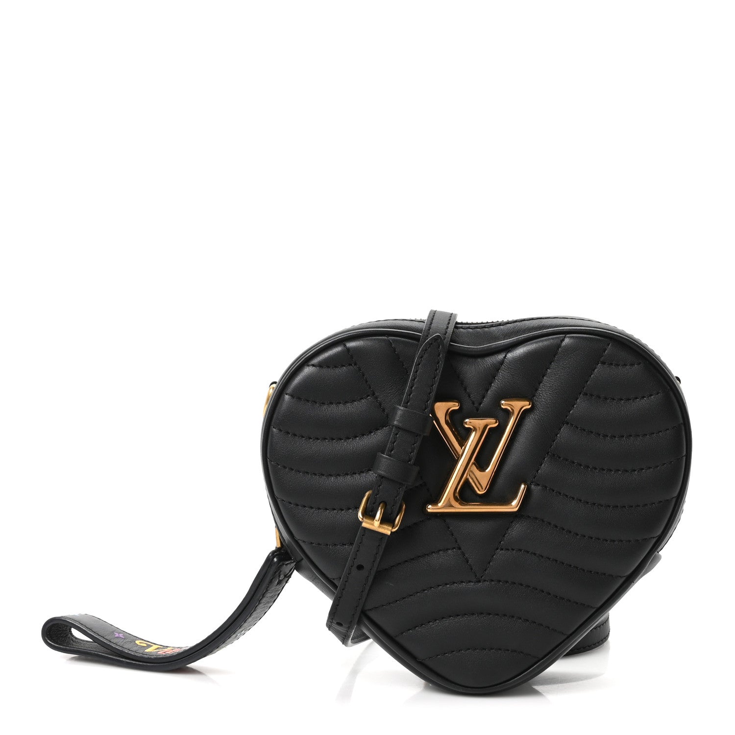 Louis Vuitton Calfskin New Wave Heart Bag Black