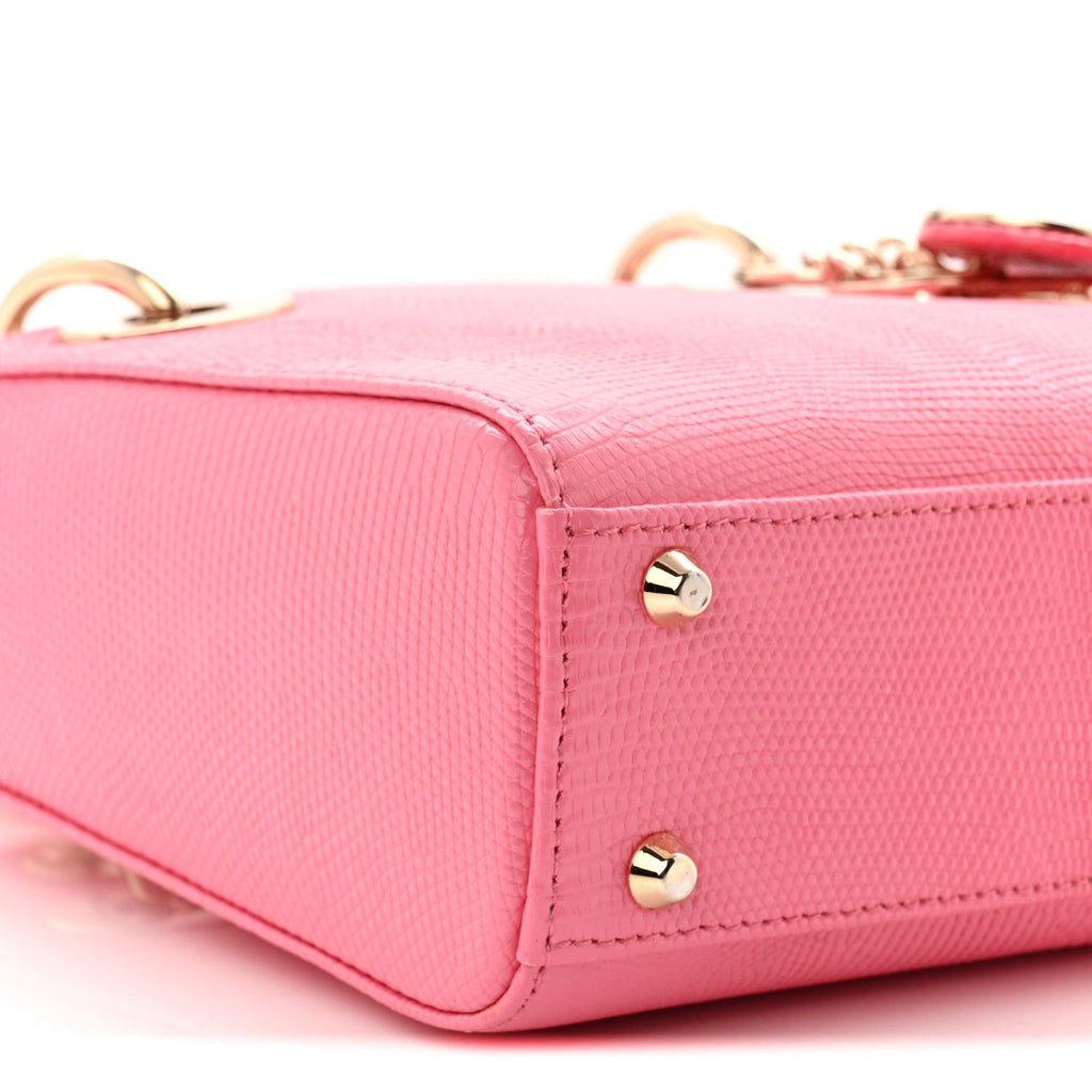 Christian Dior Lizard Mini Lady Dior Pink