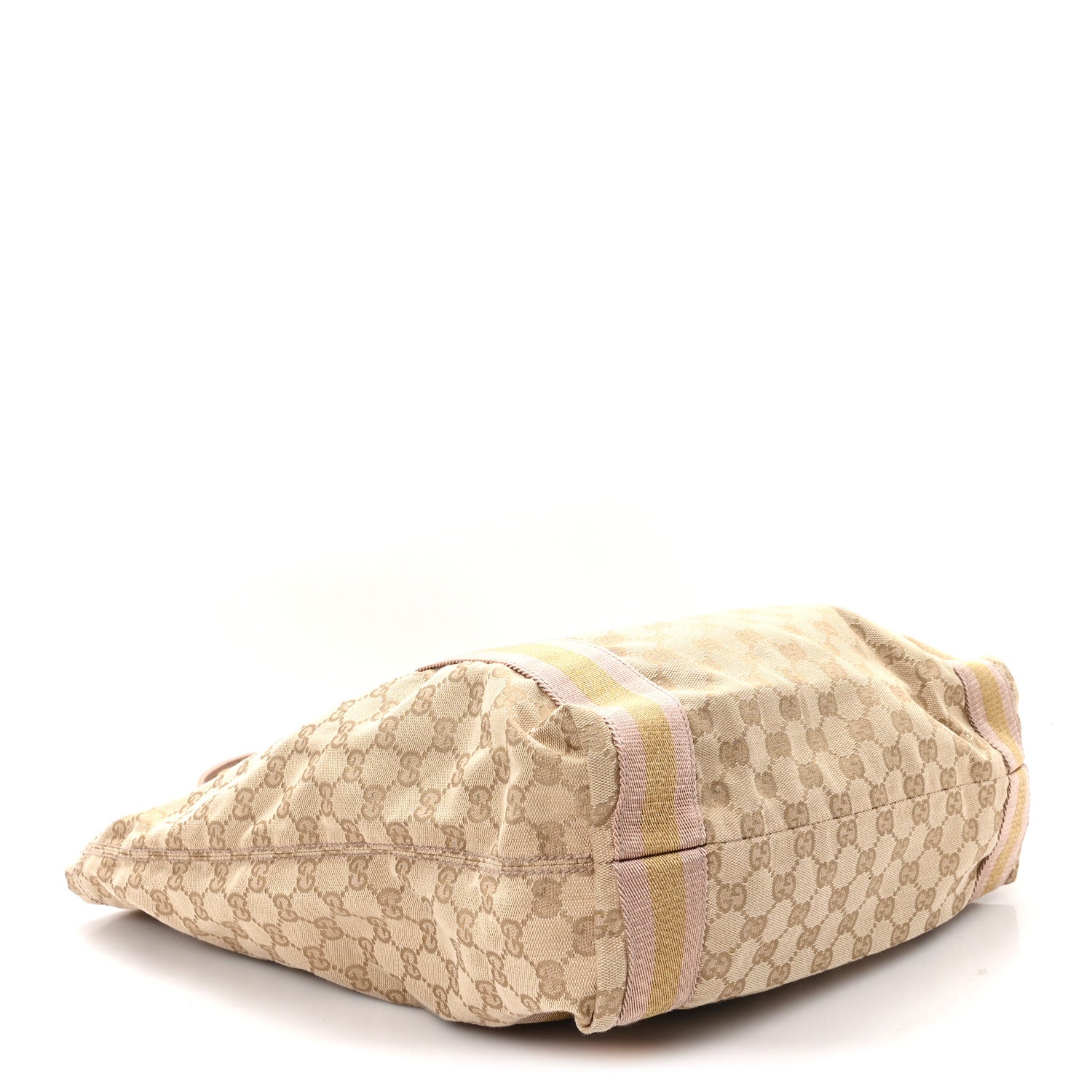 Gucci Monogram Medium Web Tote Pink Gold