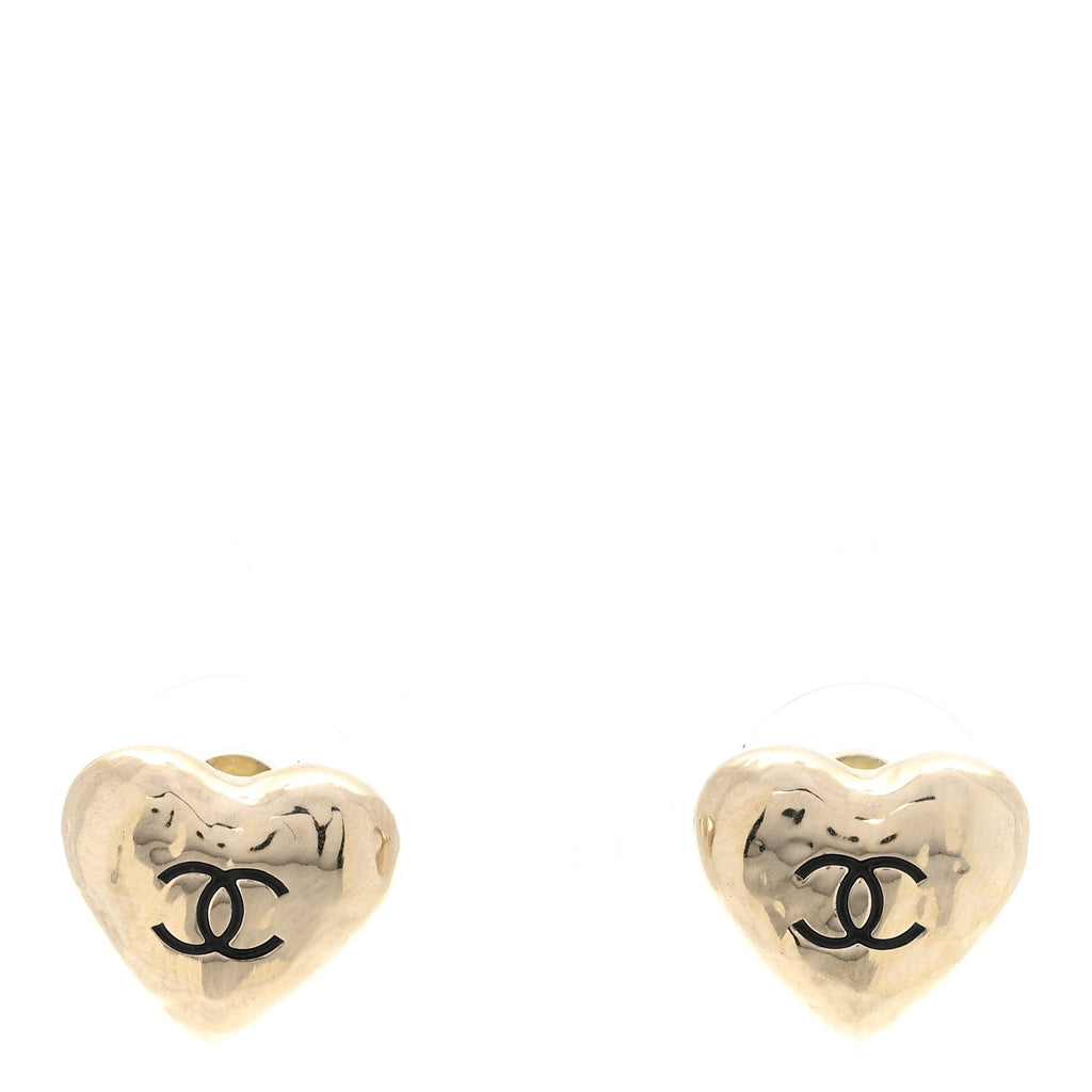 CC Heart Earrings Gold