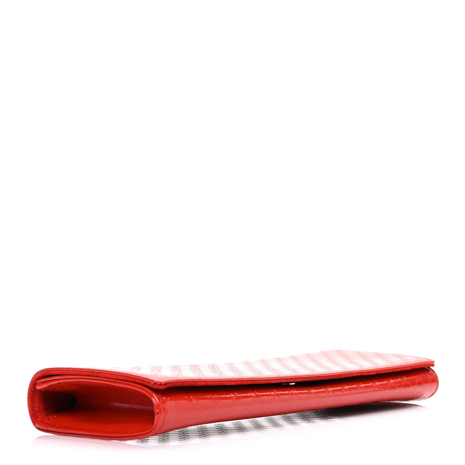 Gucci Patent Microguccissima Small Broadway Clutch Red