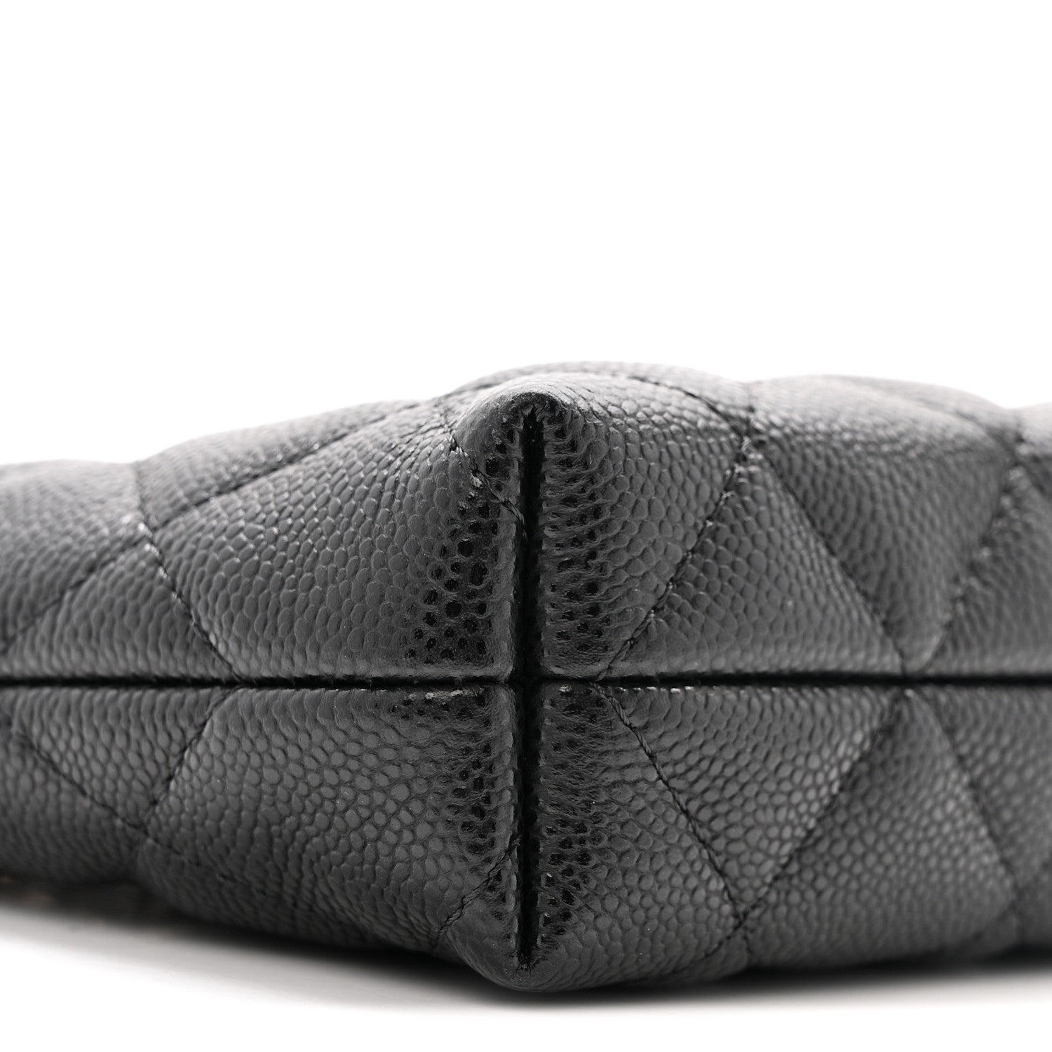 Chanel Caviar Quilted Classic Clutch Tote With Chain Black