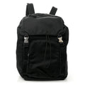 Prada Tessuto Nylon Montagna Double Buckle Backpack Black