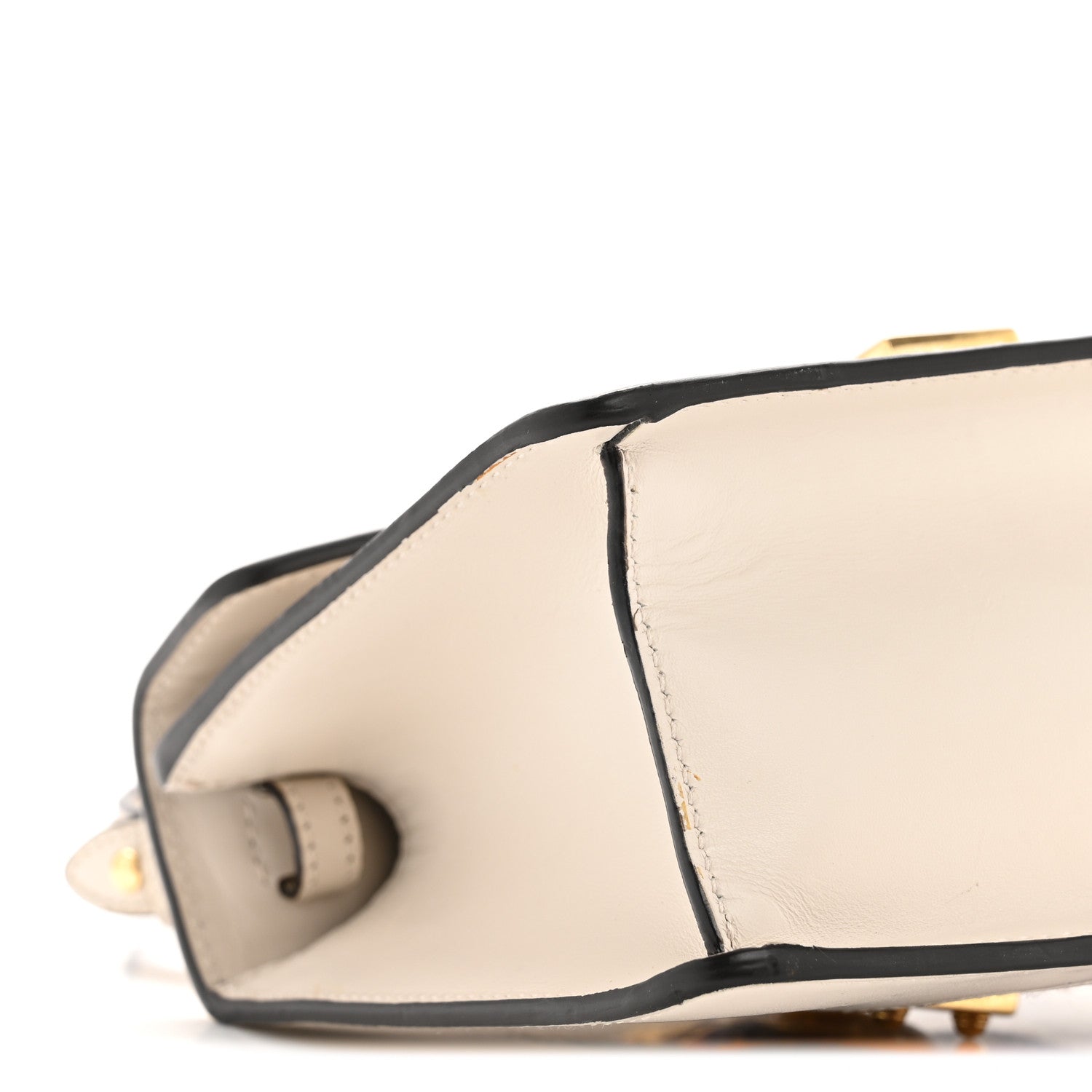 Gucci Calfskin Mini Sylvie Top Handle Bag White