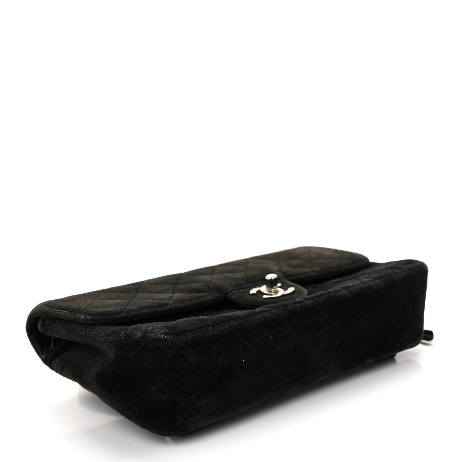 Chanel Velvet Quilted Flap Backpack Black