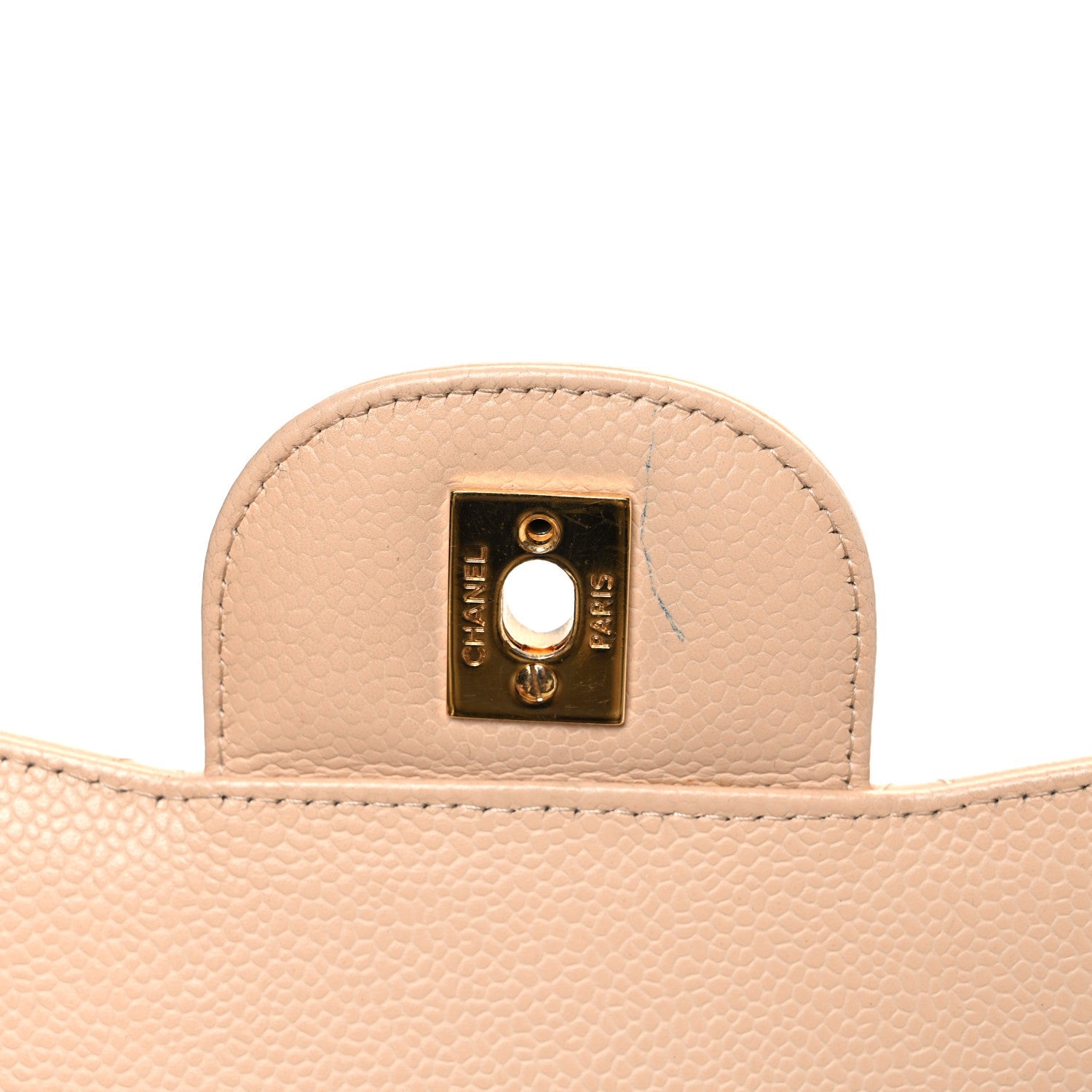 Chanel Caviar Quilted Jumbo Double Flap Beige Clair