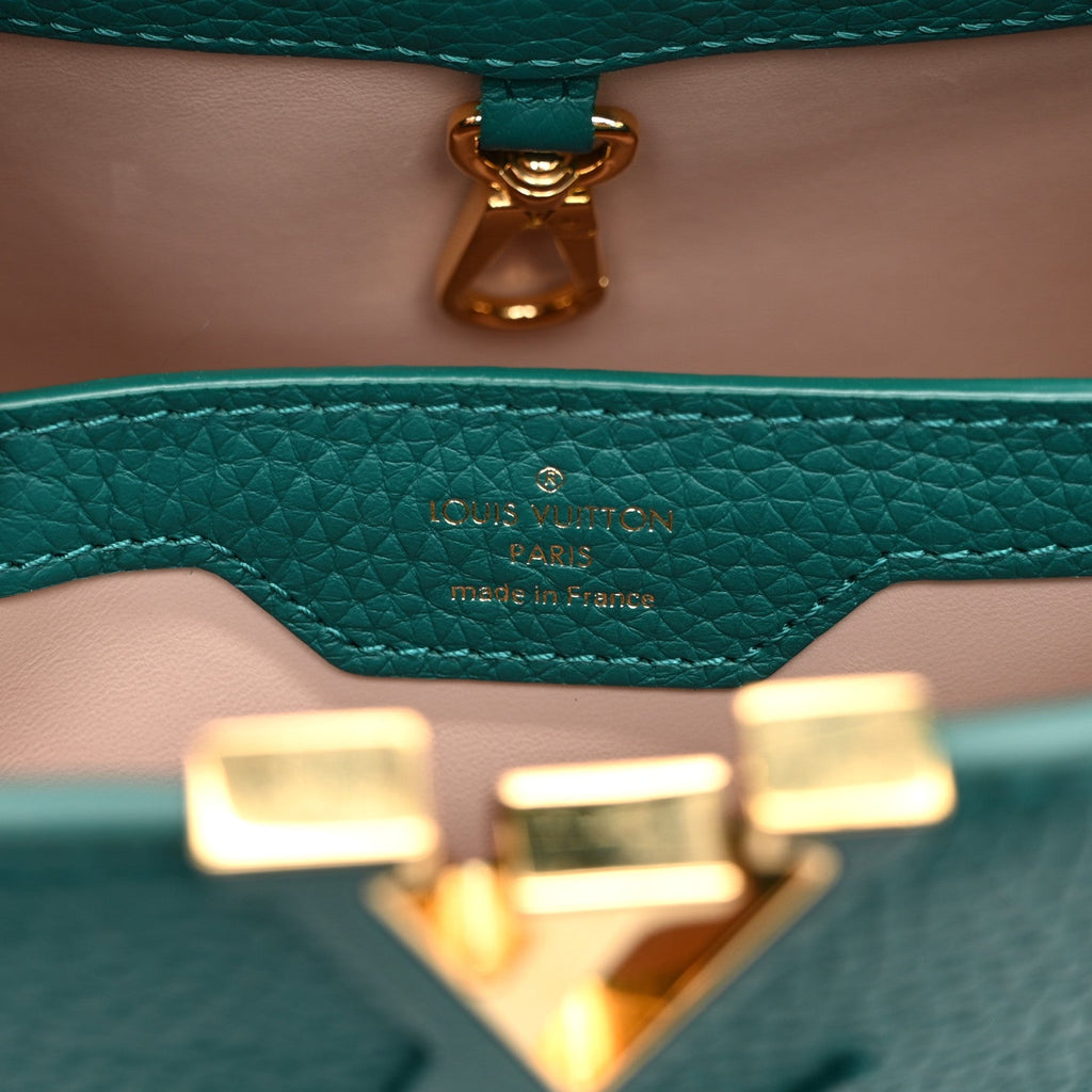 Louis Vuitton Taurillon Capucines BB Green