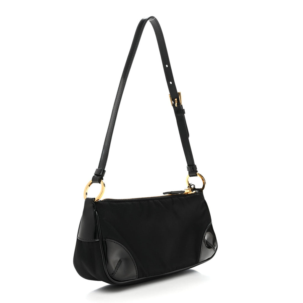 Prada Re-Nylon Spazzolato Re-Edition 2002 Shoulder Bag Black