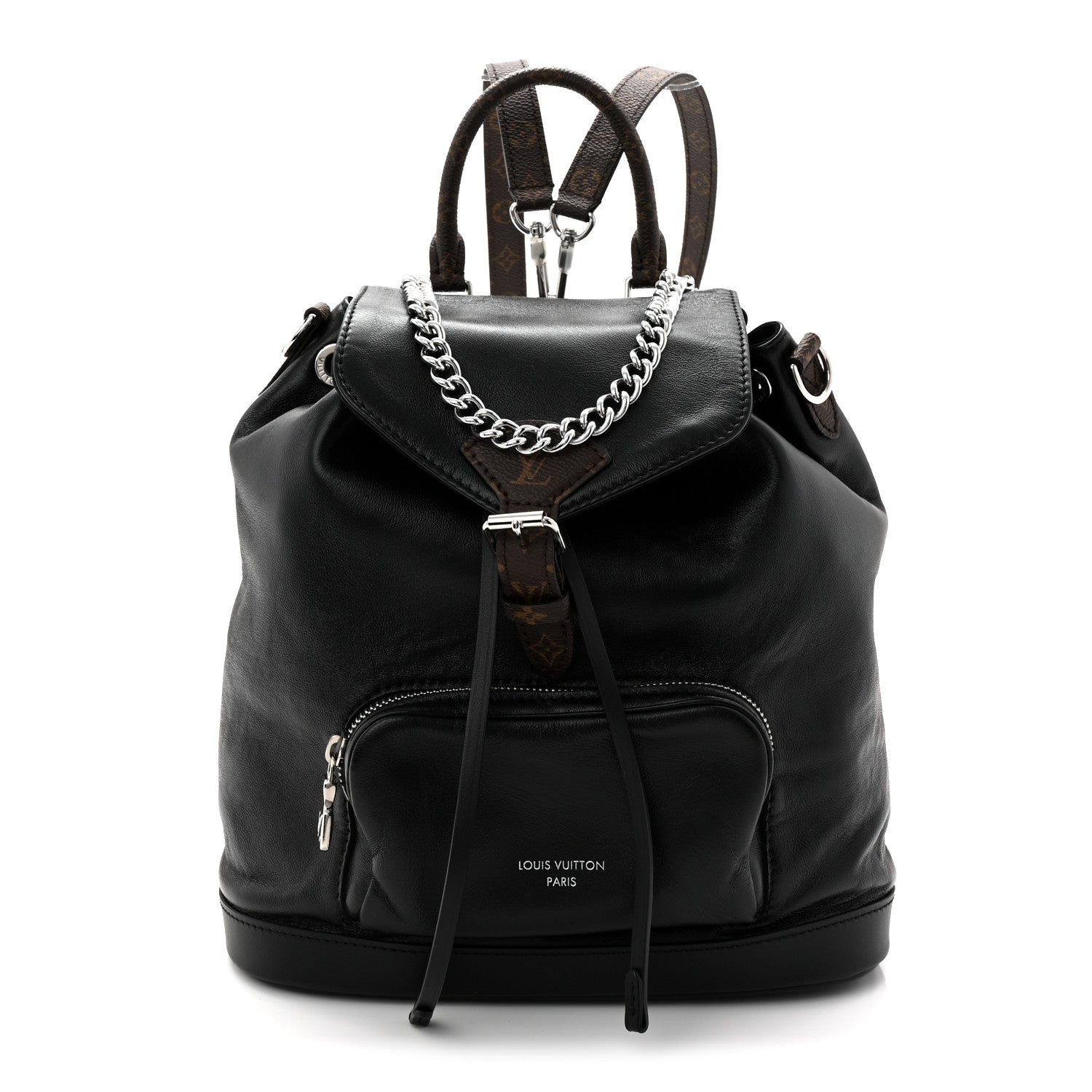 Louis Vuitton Lambskin Monogram Montsouris Vibe PM Black