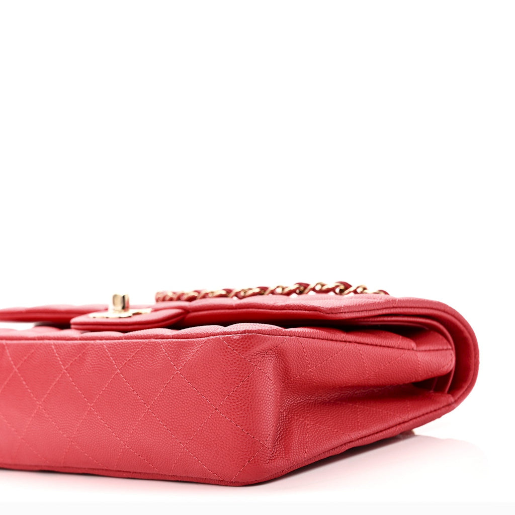 Chanel Caviar Quilted Medium Double Flap Red