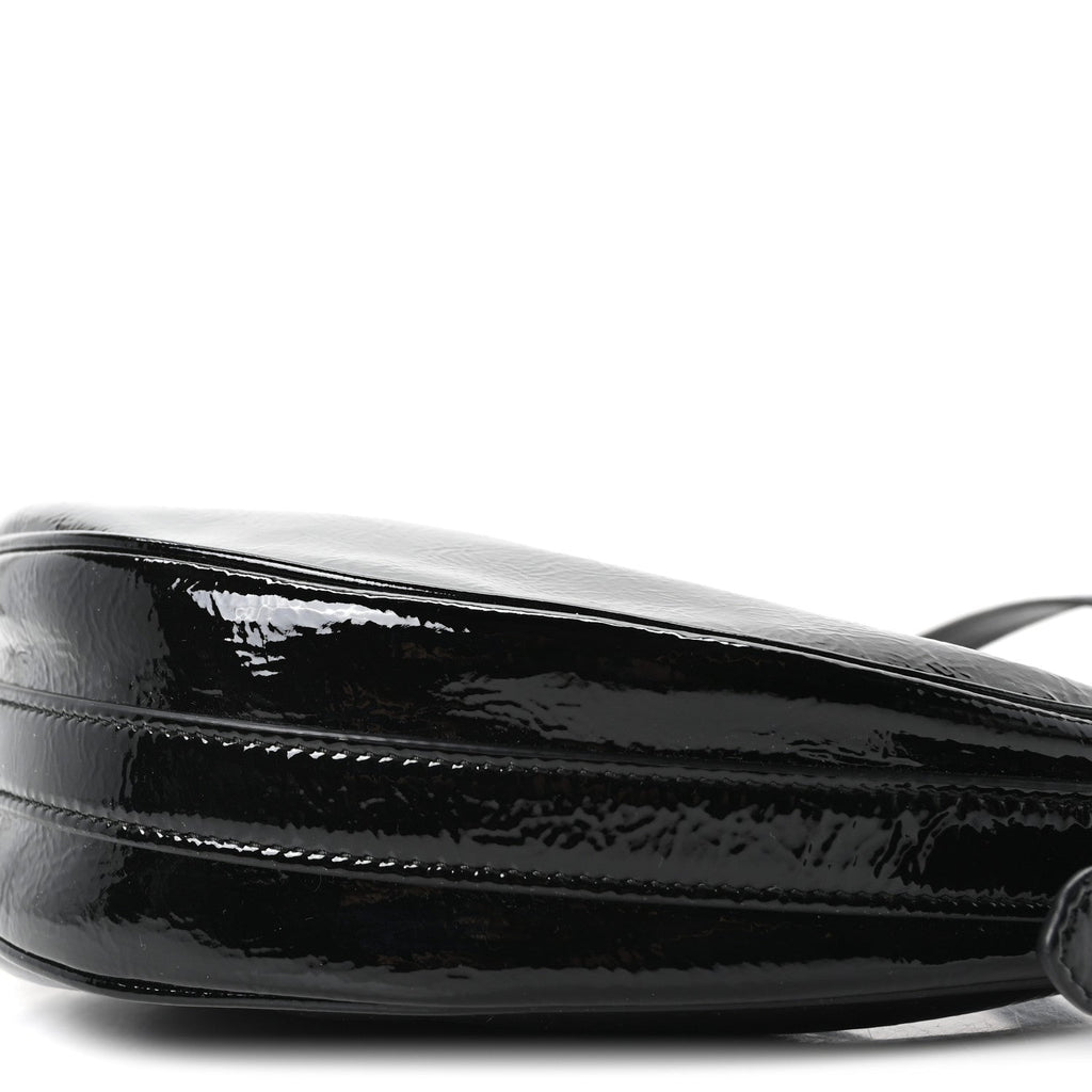 Prada Patent Naplak Arque Shoulder Bag Black