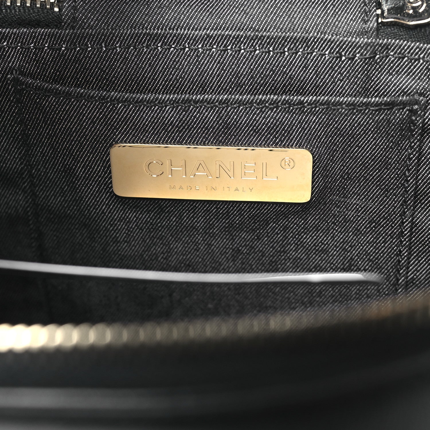 Chanel Lambskin Timeless Vanity Cosmetic Case Black