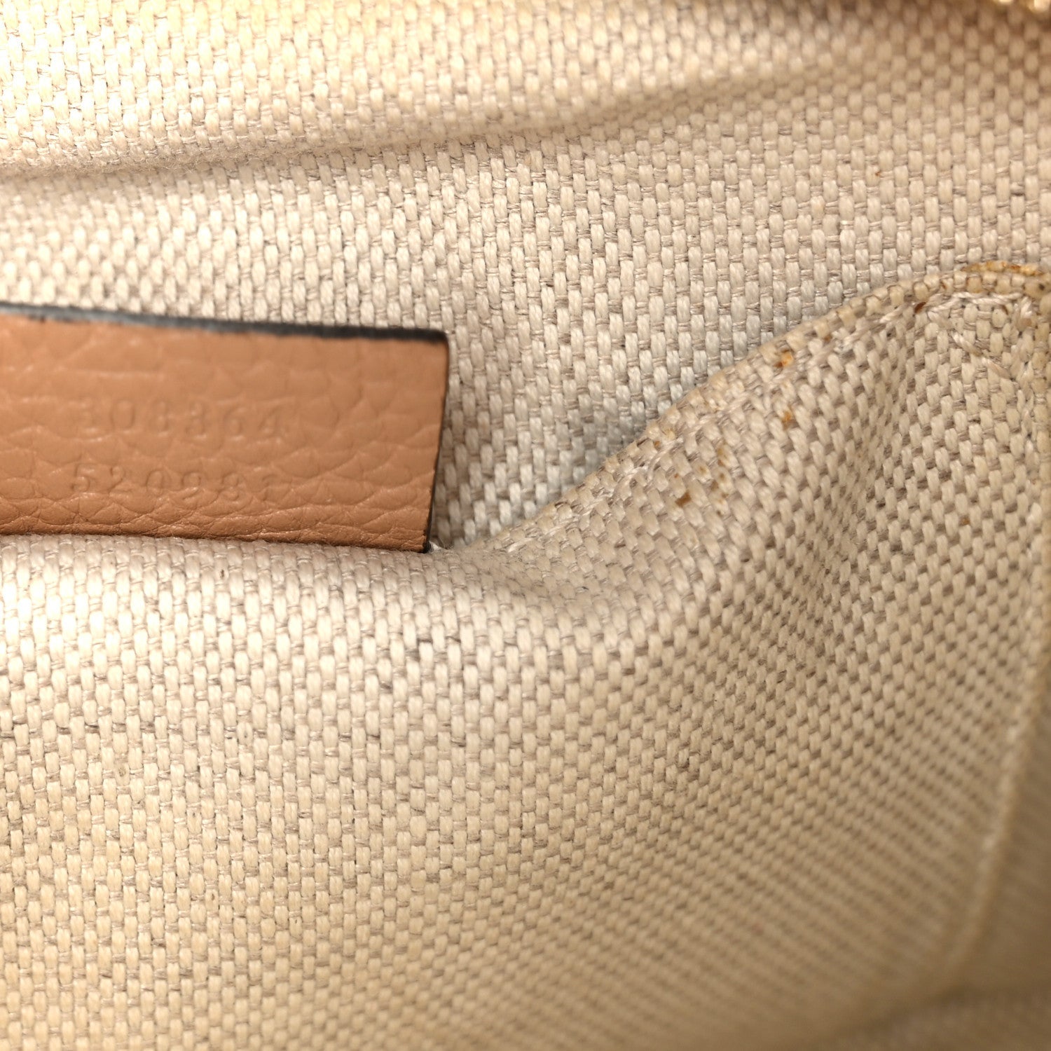 Gucci Pebbled Calfskin Small Soho Disco Bag Rose Beige