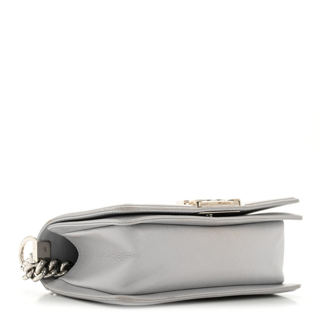 Chanel Lambskin Quilted Small Boy Flap Grey