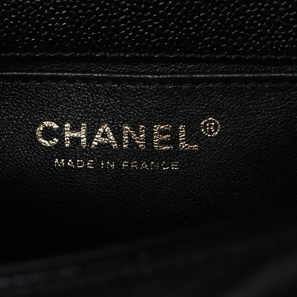 Chanel Caviar Quilted Small Boy Messenger Bag Black