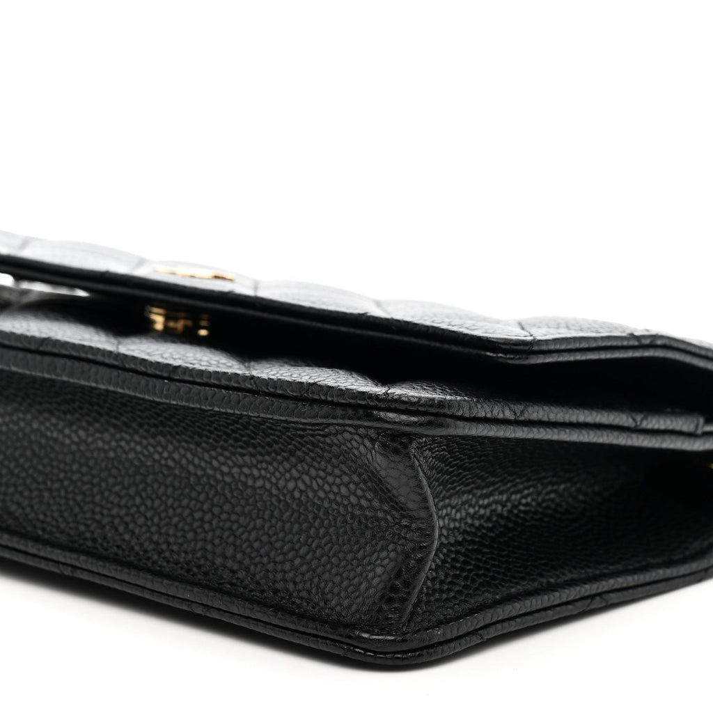Chanel Caviar Quilted Wallet on Chain WOC Black