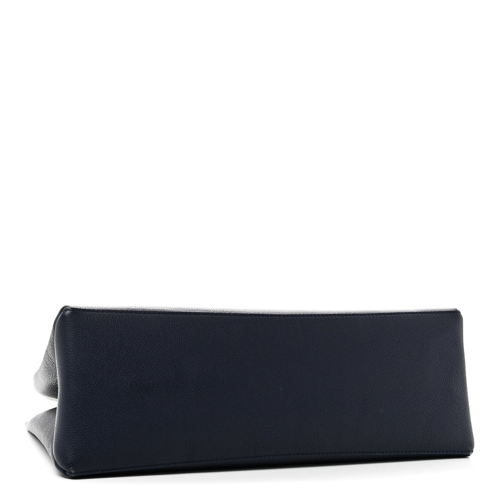 Louis Vuitton Grained Calfskin Lockme Shopper Navy