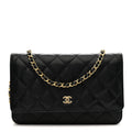 Chanel Caviar Quilted Wallet on Chain WOC Black