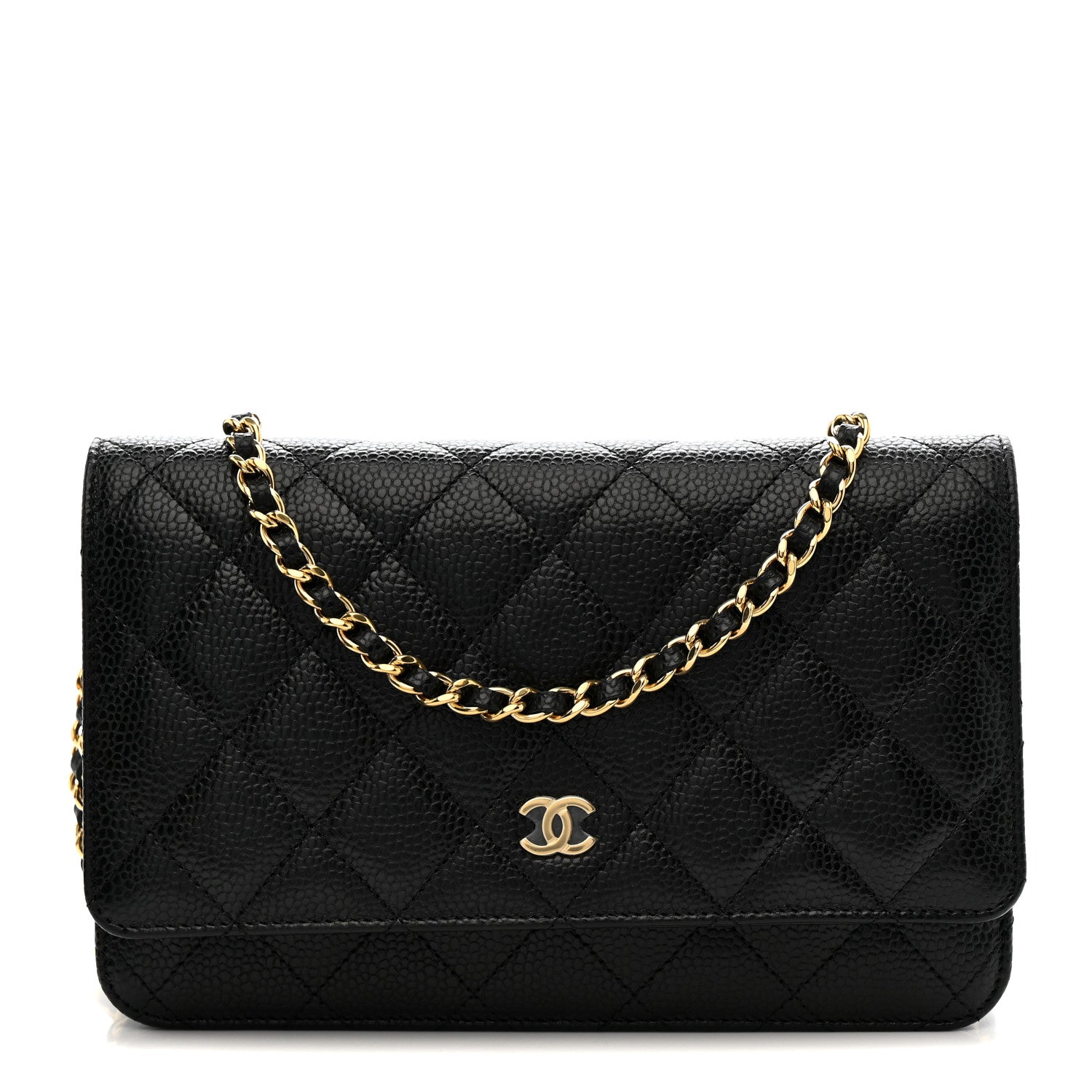 Chanel Caviar Quilted Wallet on Chain WOC Black