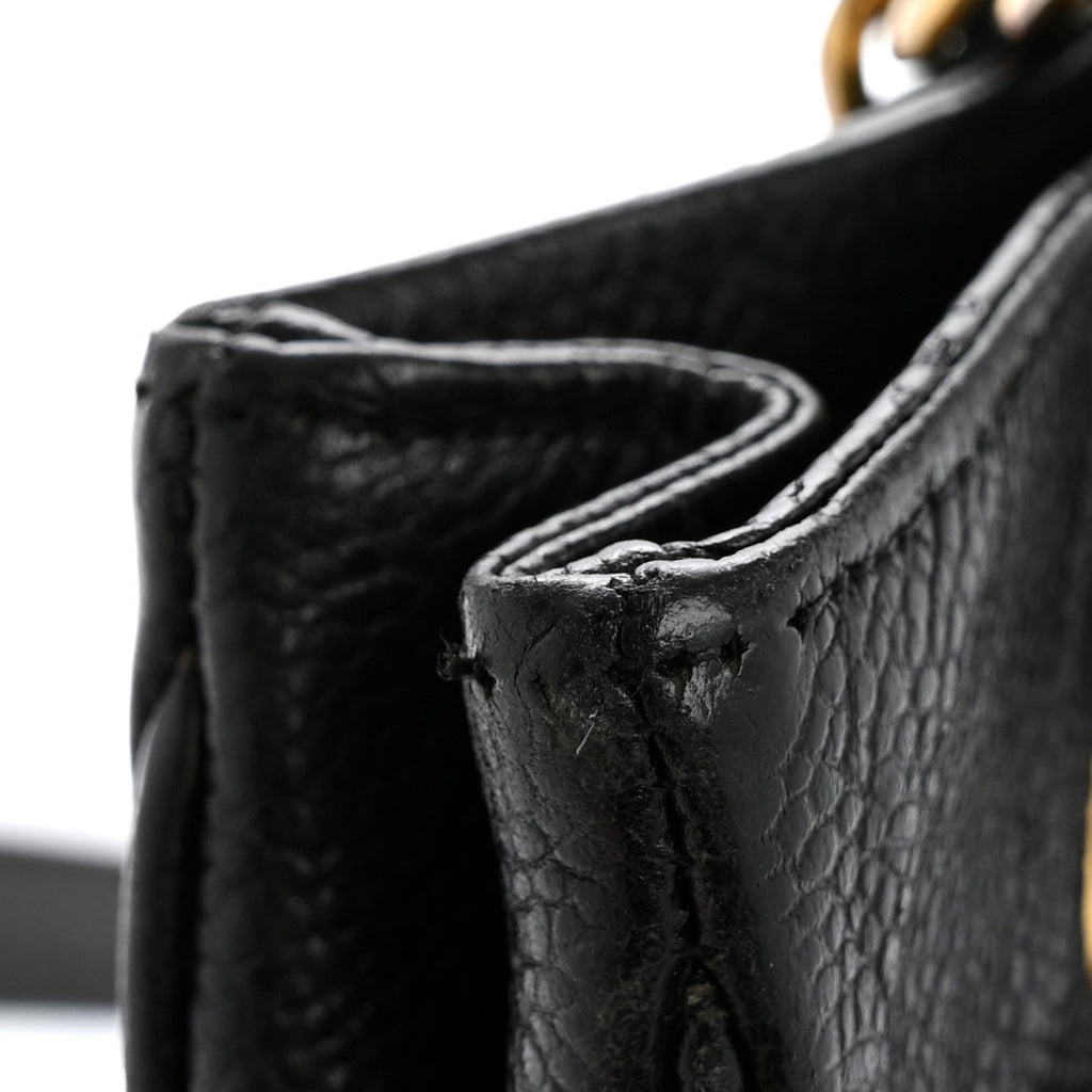 Chanel Caviar CC Flap Shoulder Bag Black