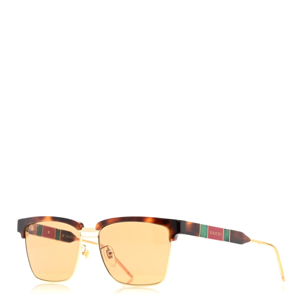 Gucci Squared Aviator GG Sunglasses GG0603S Tortoise