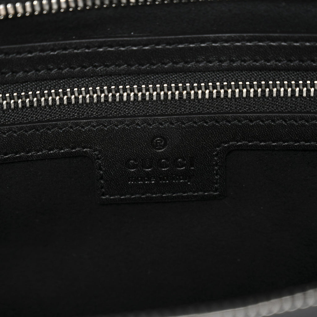 Gucci Calfskin Petite GG Small Tote Bag Black