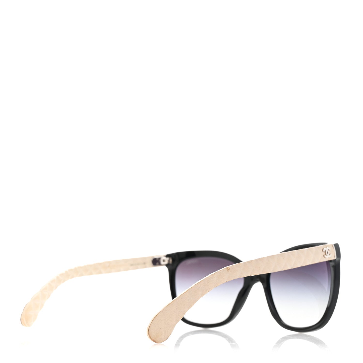 Quilted CC Sunglasses 5288-Q Black Tan