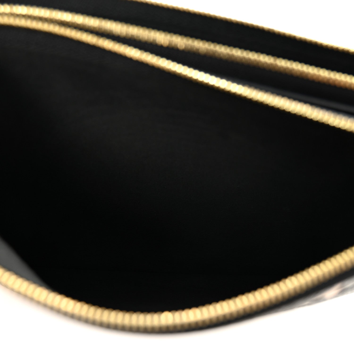 Louis Vuitton Empreinte Monogram Giant Double Zip Pochette Black Cream