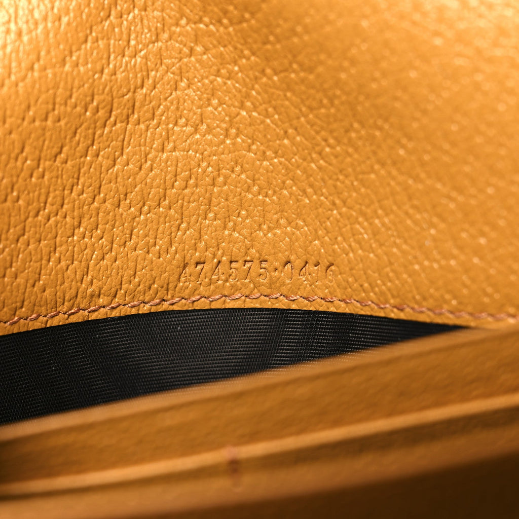 Gucci Raffia GG Monogram Matelasse GG Marmont Chain Wallet Natural Beige Off White Sun Oil