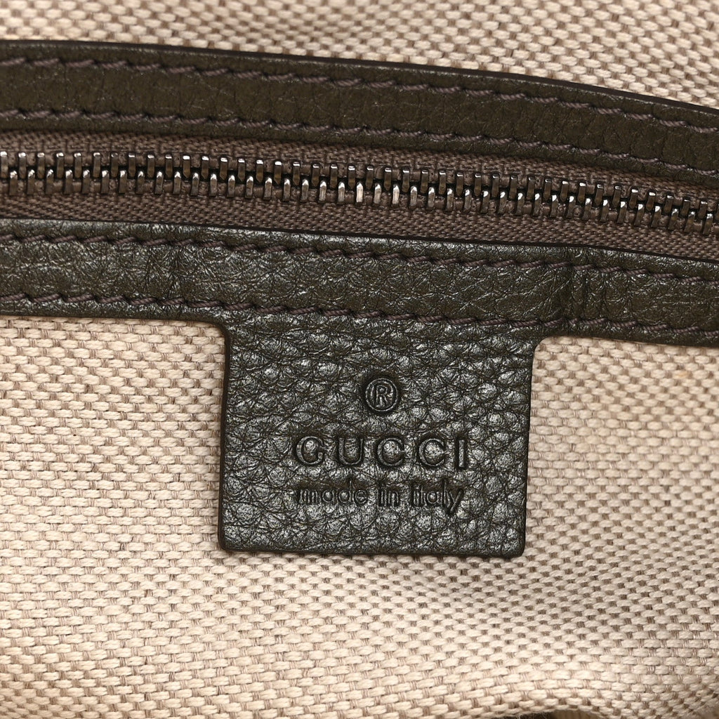 Gucci Metallic Cellarius Calfskin Small Soho Top Handle Satchel Sasso