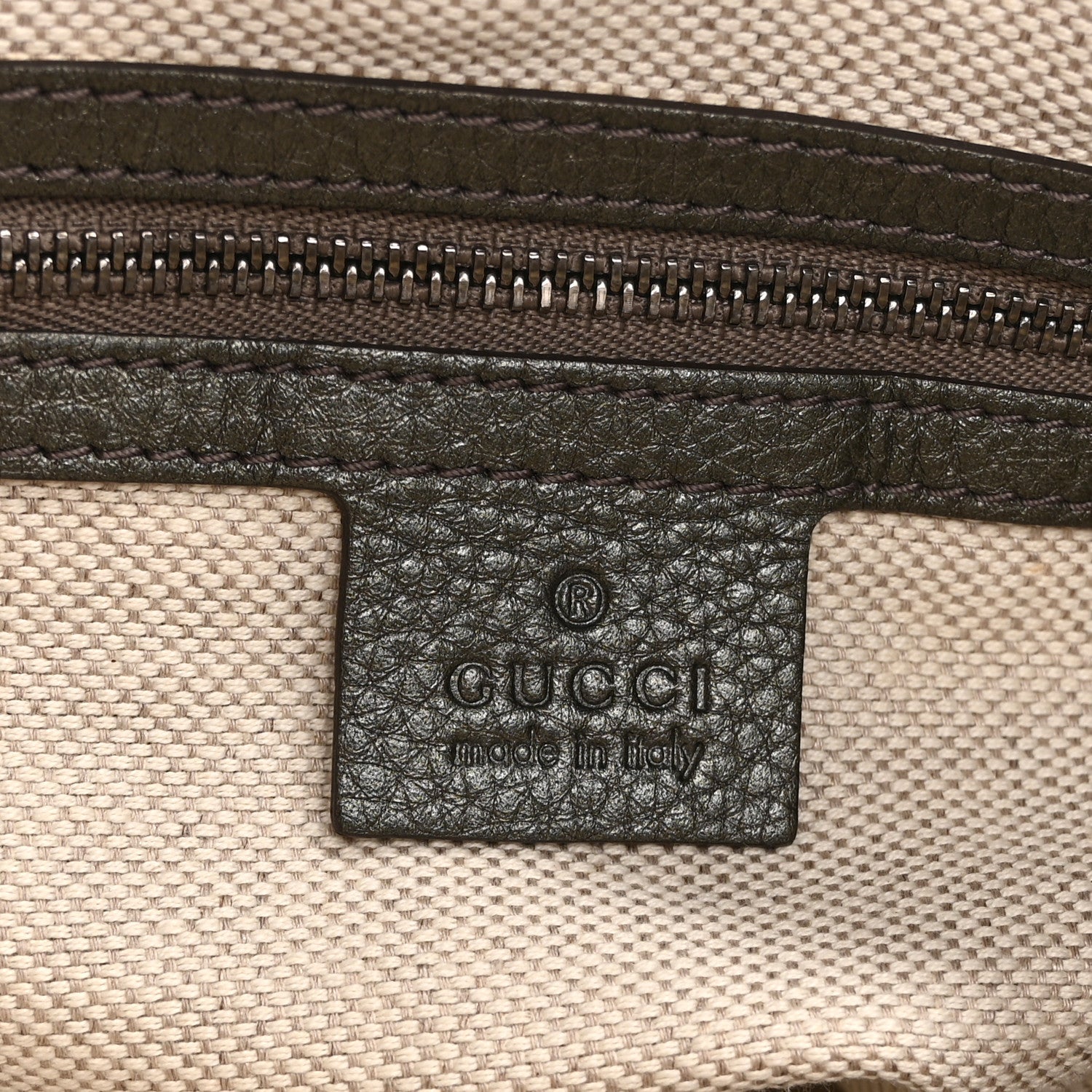 Gucci Metallic Cellarius Calfskin Small Soho Top Handle Satchel Sasso