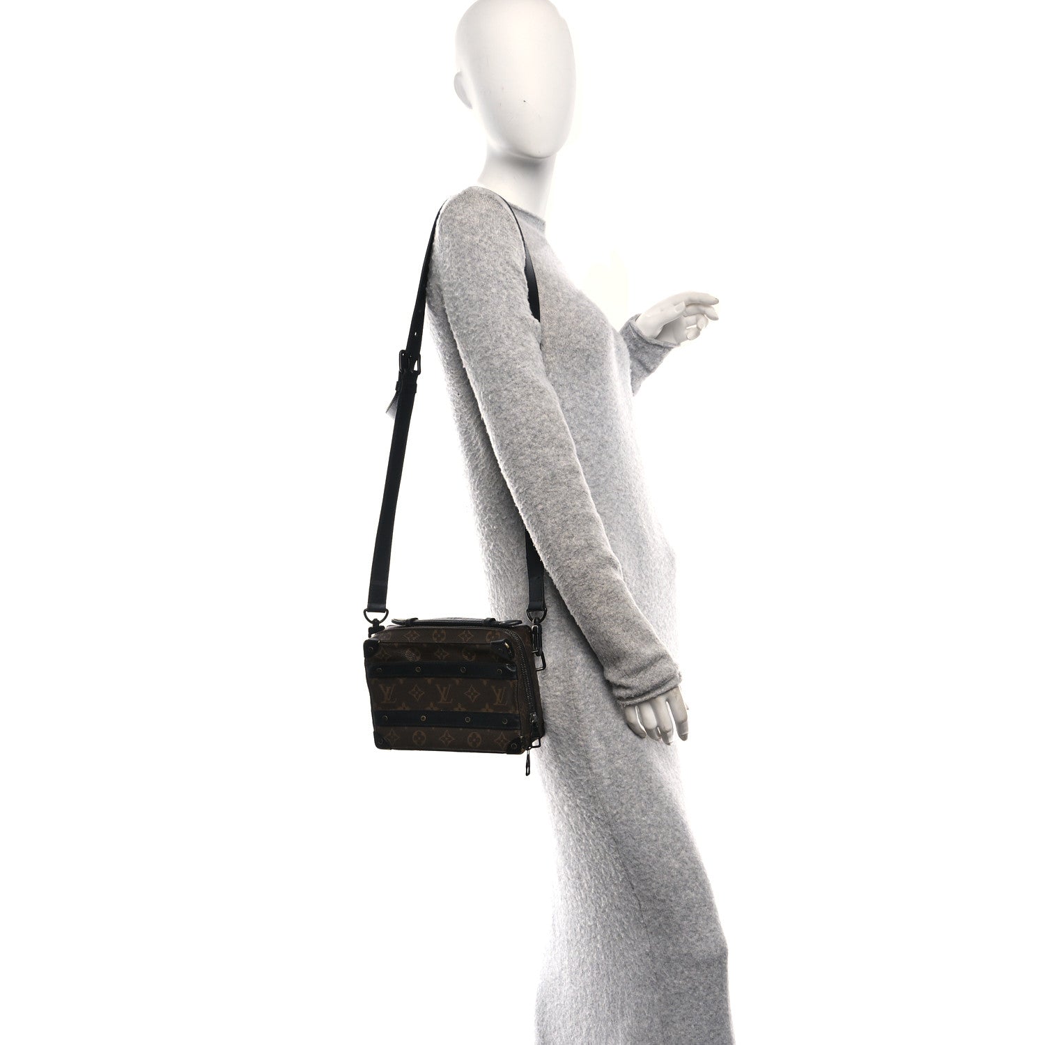 Louis Vuitton Monogram Macassar Handle Soft Trunk Black