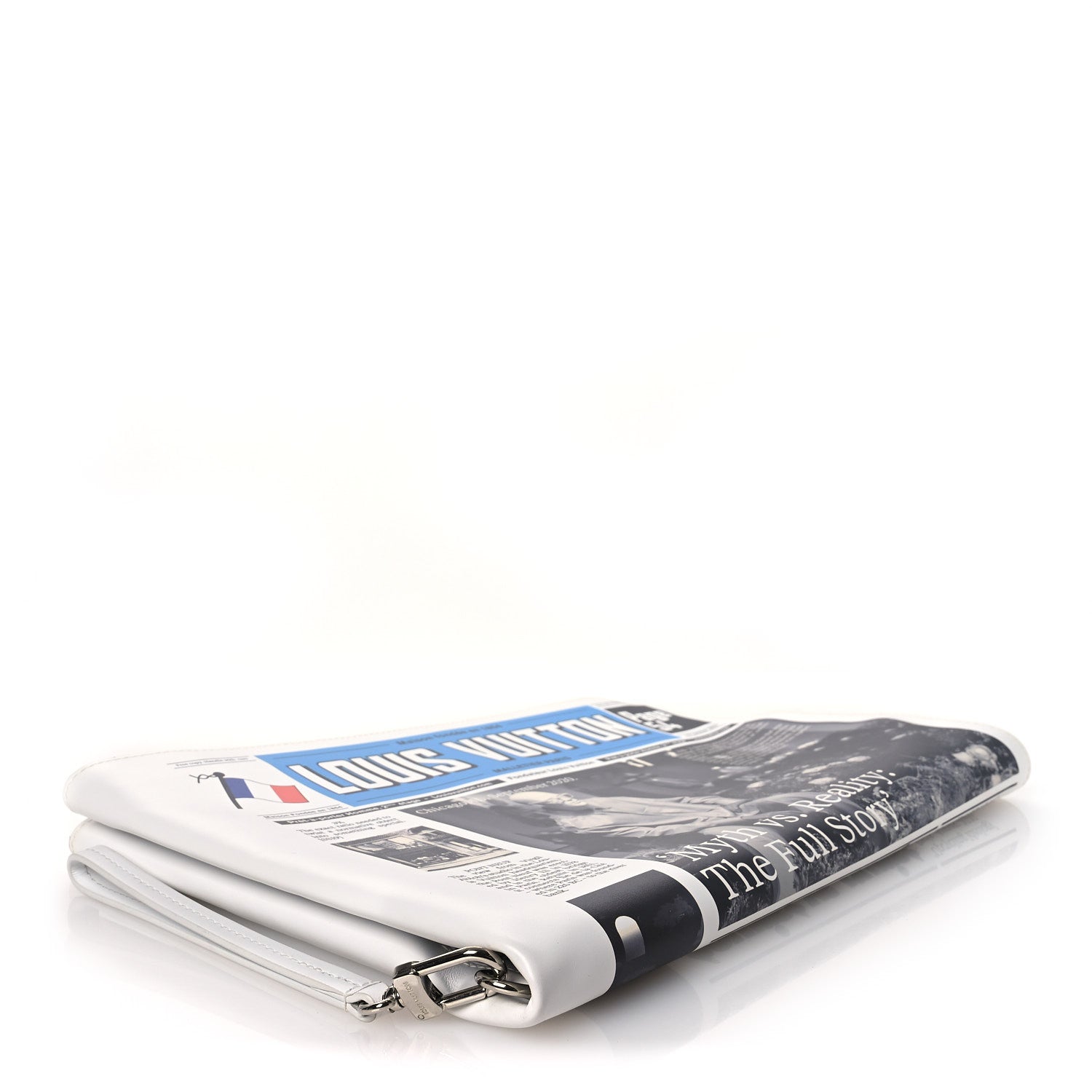 Louis Vuitton Calfskin Newspaper Print Pouch