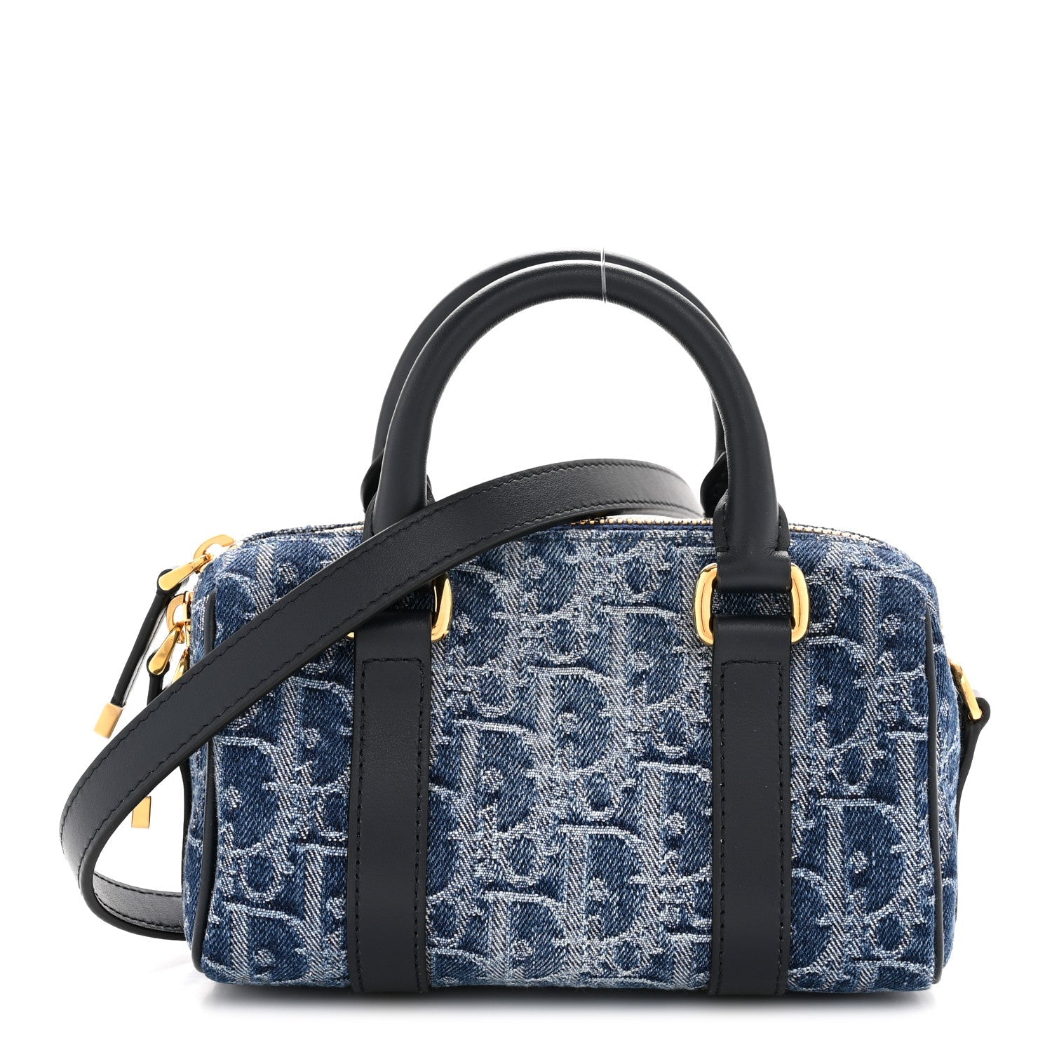 Christian Dior Denim Oblique Nano Groove 17 Bag Blue