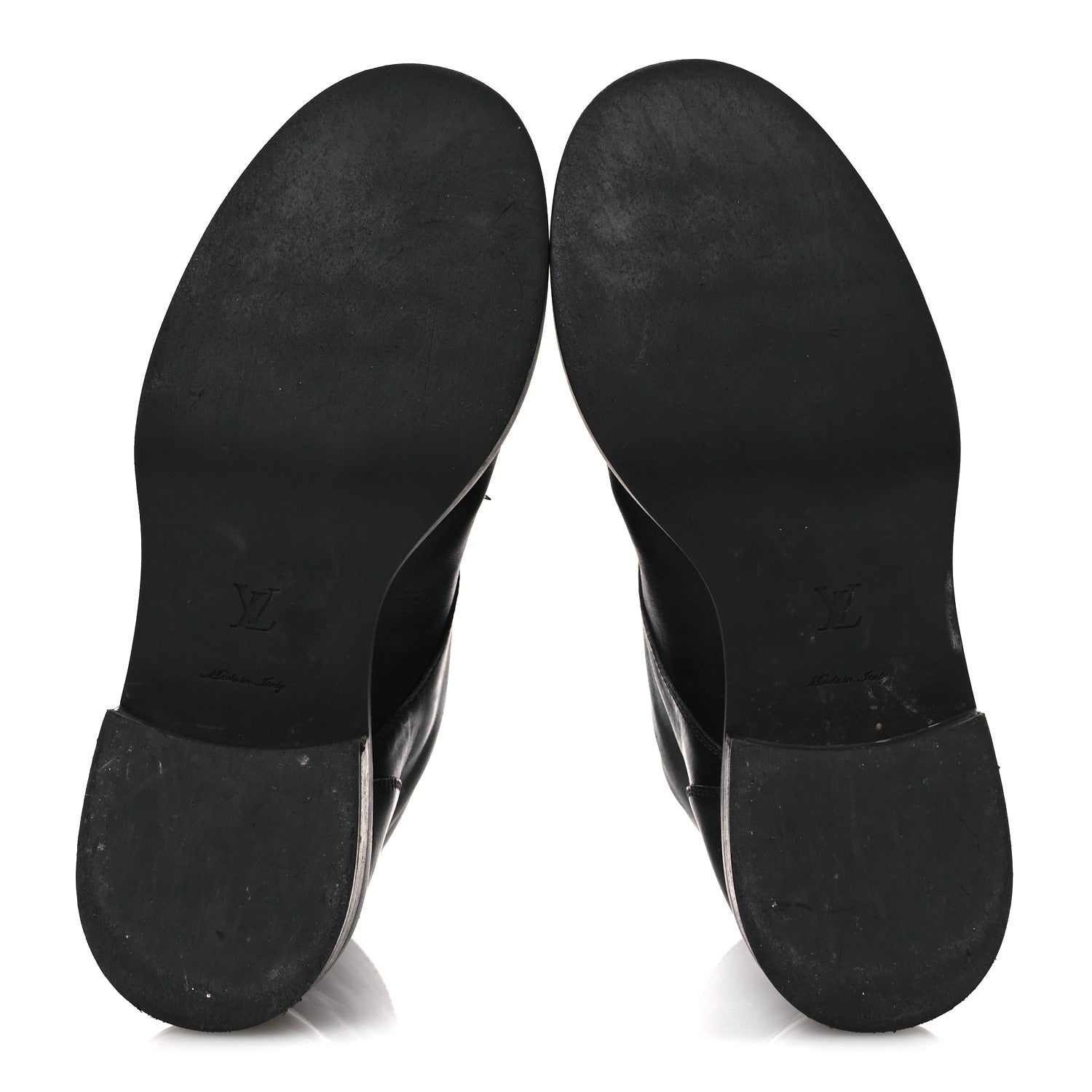 Louis Vuitton Calfskin Flat Ranger Boots 36.5 Black