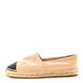 Lambskin CC Espadrilles 38 Beige Black