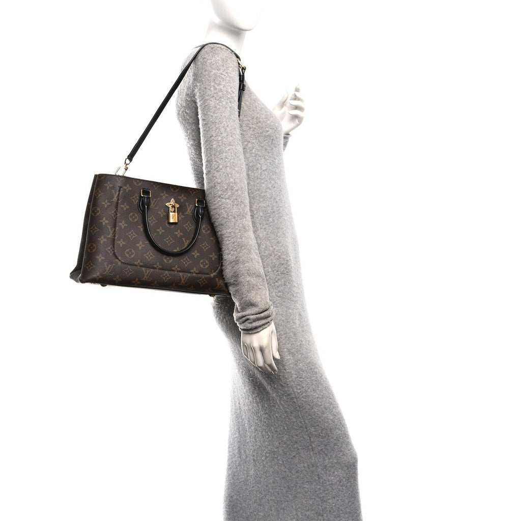 Louis Vuitton Monogram Flower Tote Black