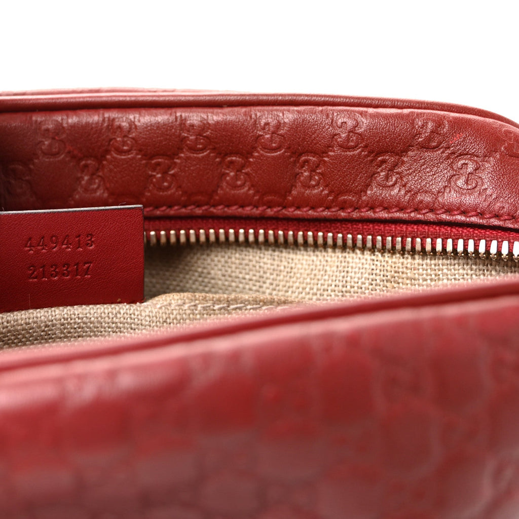 Gucci Microguccissima Mini Bree Messenger Bag Red