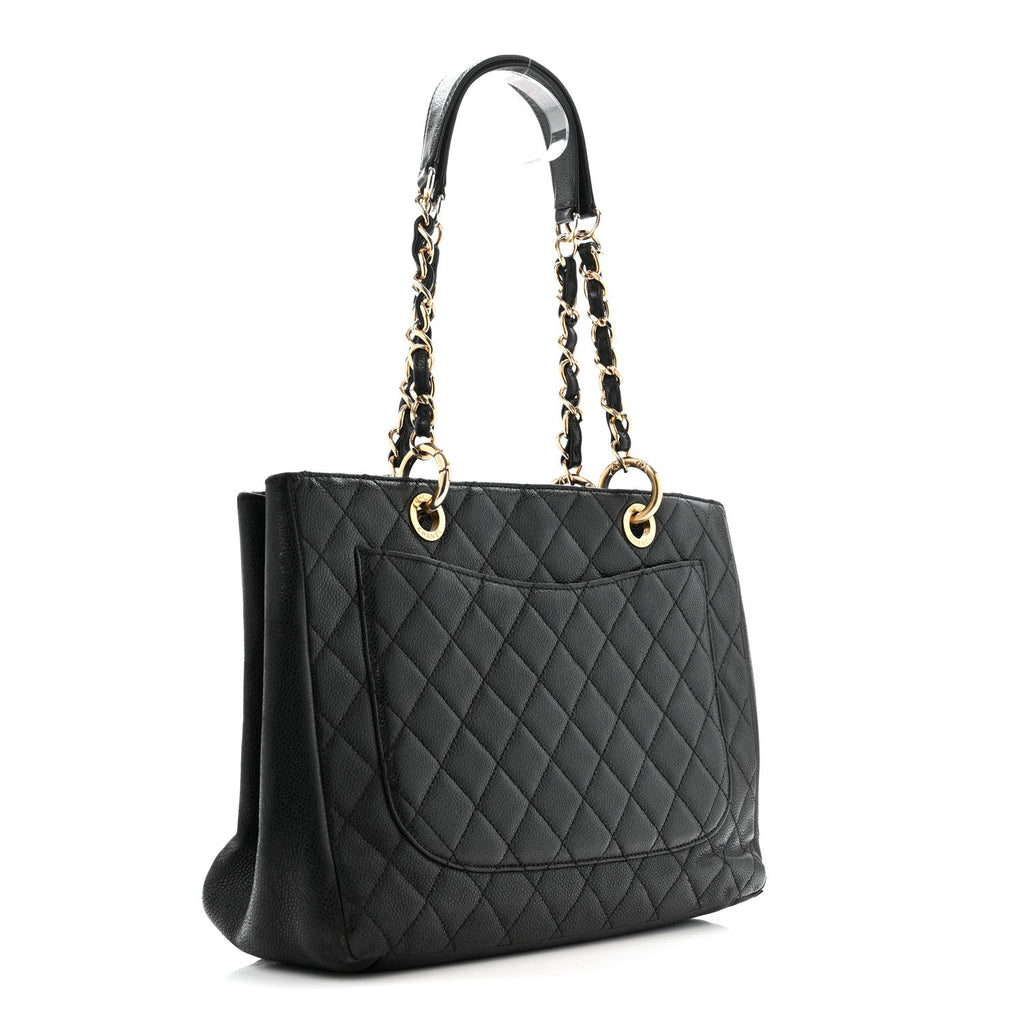 Chanel Caviar Quilted Grand Shopping Tote GST Black