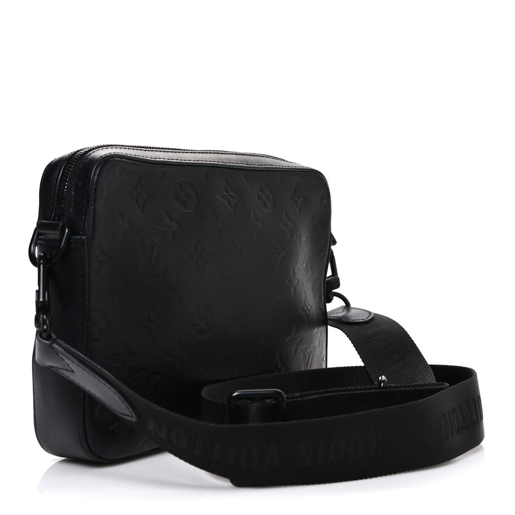 Louis Vuitton Calfskin Monogram Shadow Duo Messenger Black