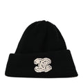 Cashmere CC Cloche Logo Beanie Hat Black