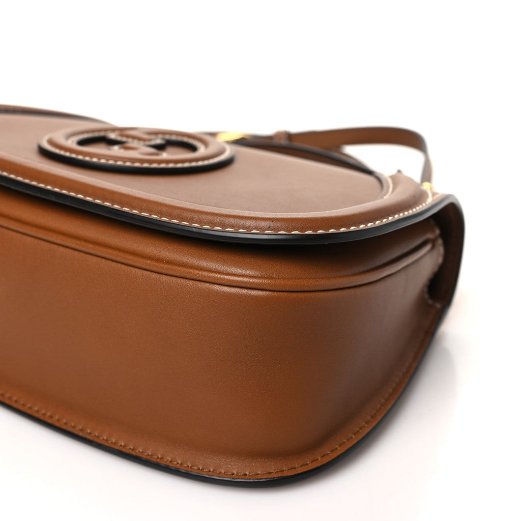 Gucci Roxy Calfskin Medium Blondie Top Handle Bag Brown