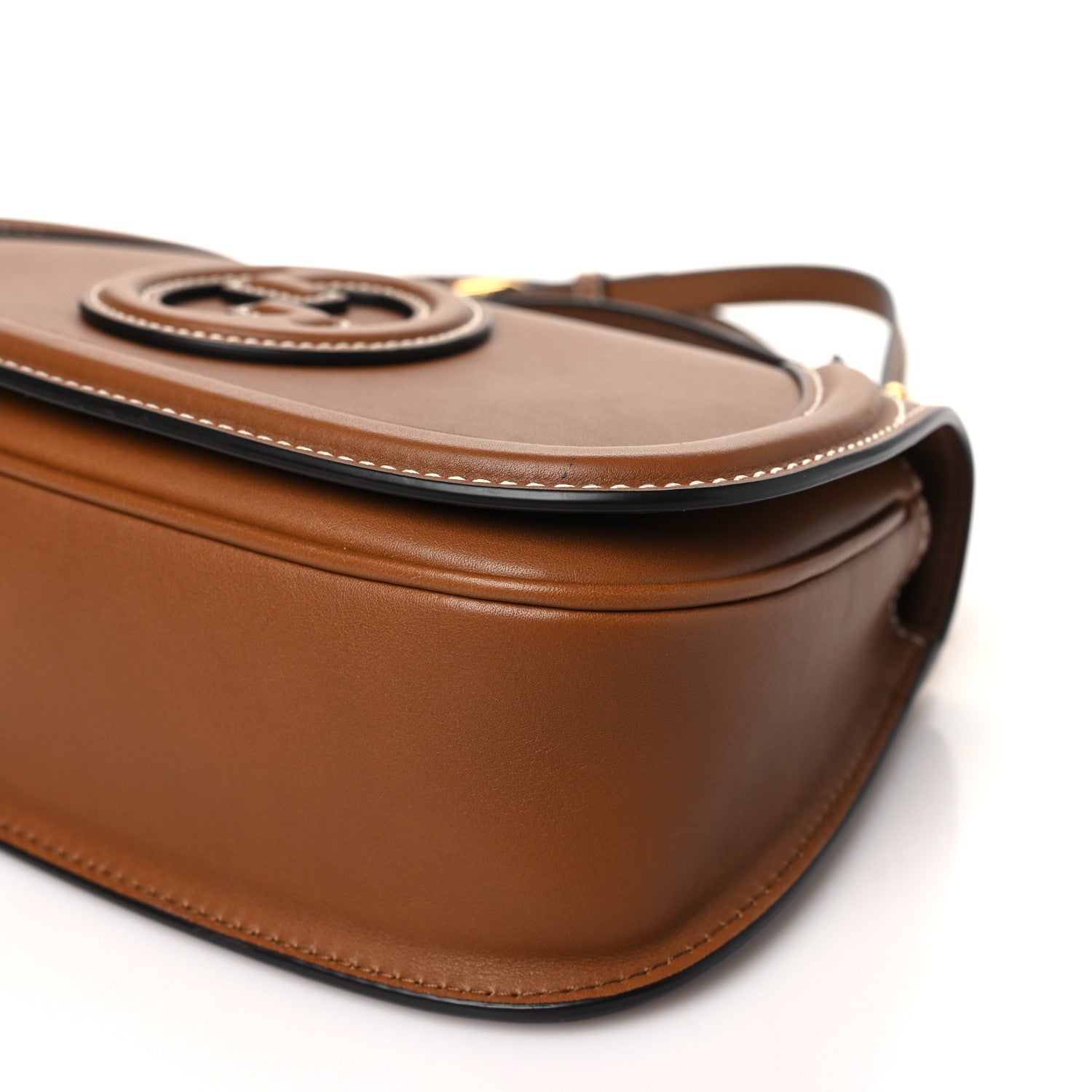 Gucci Roxy Calfskin Medium Blondie Top Handle Bag Brown