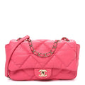 Chanel Calfskin Quilted Medium Bubbly Flap Pink
