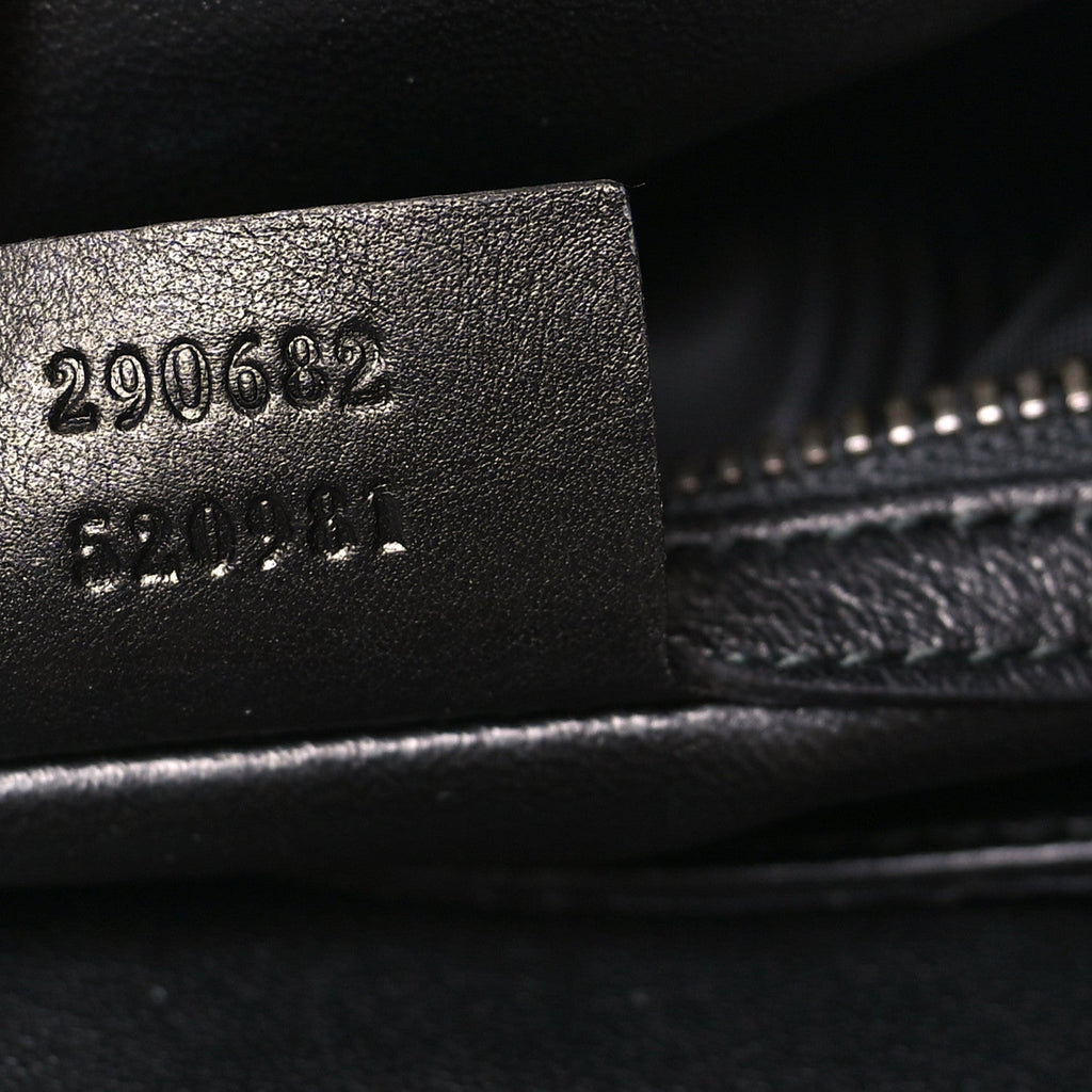 Gucci Snakeskin Medium 1970 Shoulder Bag Black Multicolor