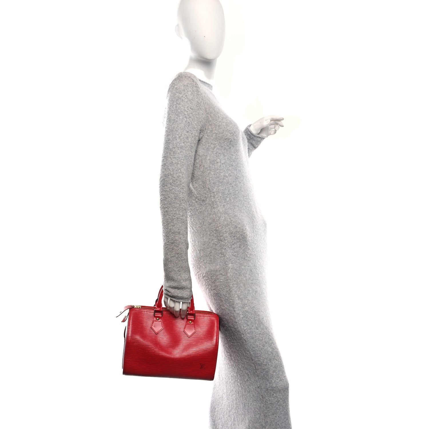 Louis Vuitton Epi Speedy 25 Castillan Red